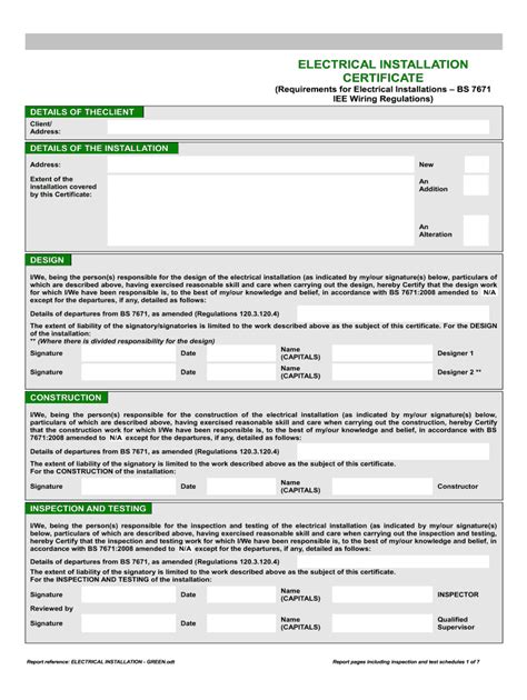 fillable electrical installation certificate